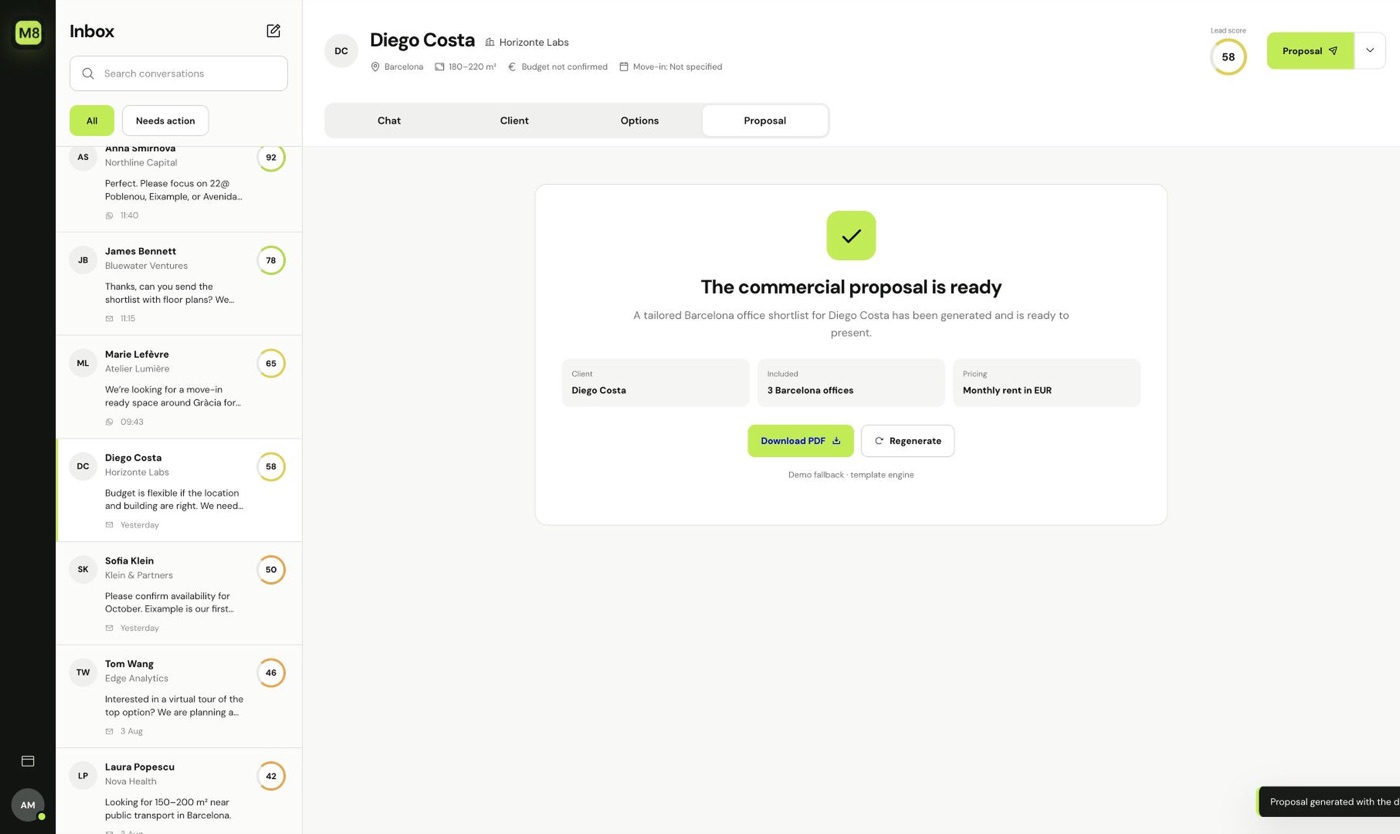 Generated proposal ready to send