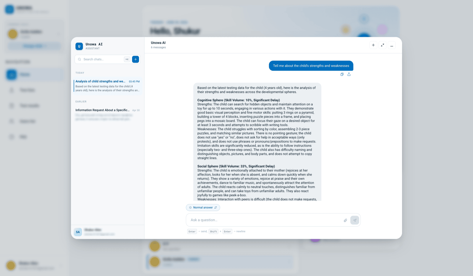 AI agent answering with per-learner memory